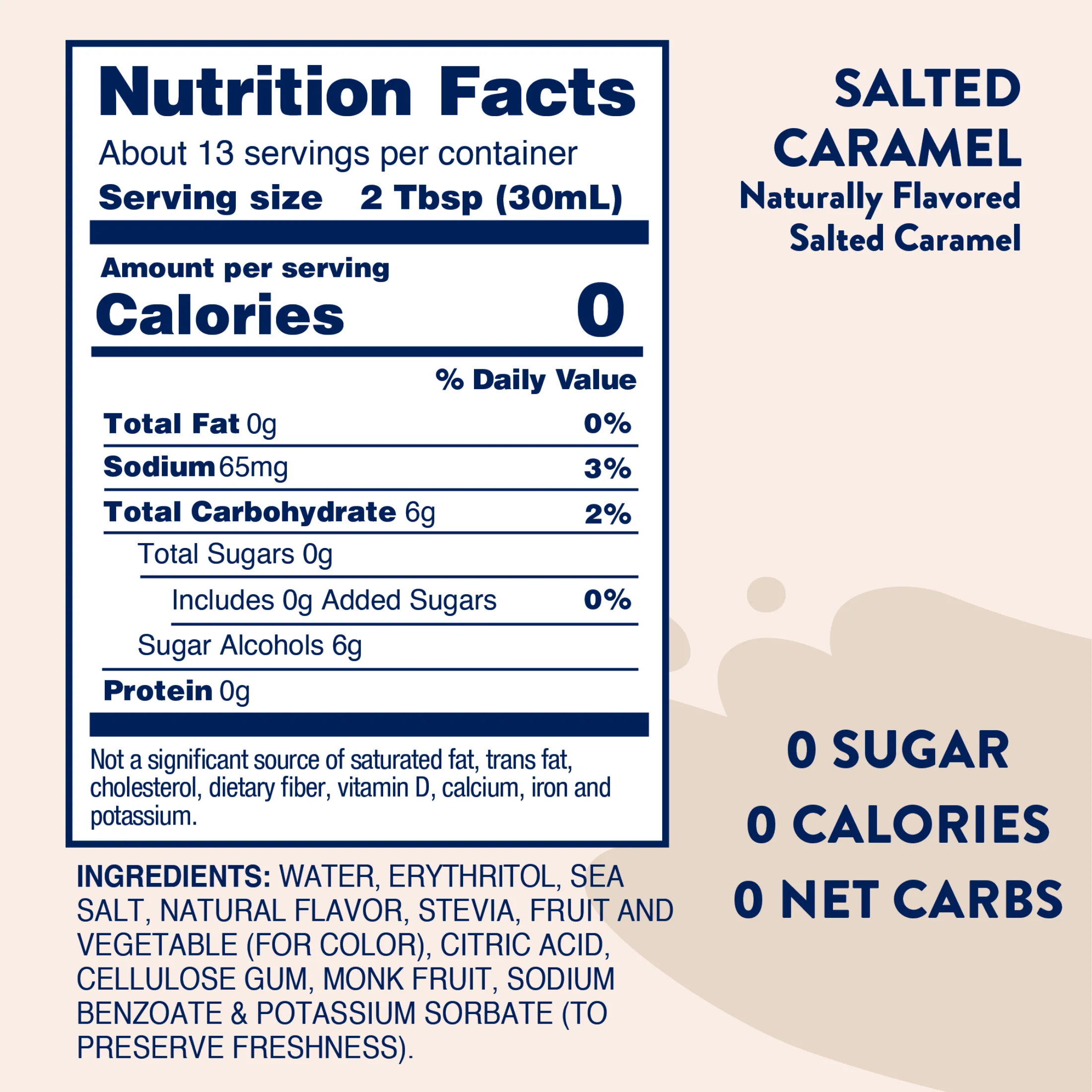 Naturally Sweetened Salted Caramel Syrup - 375ml - Image 6
