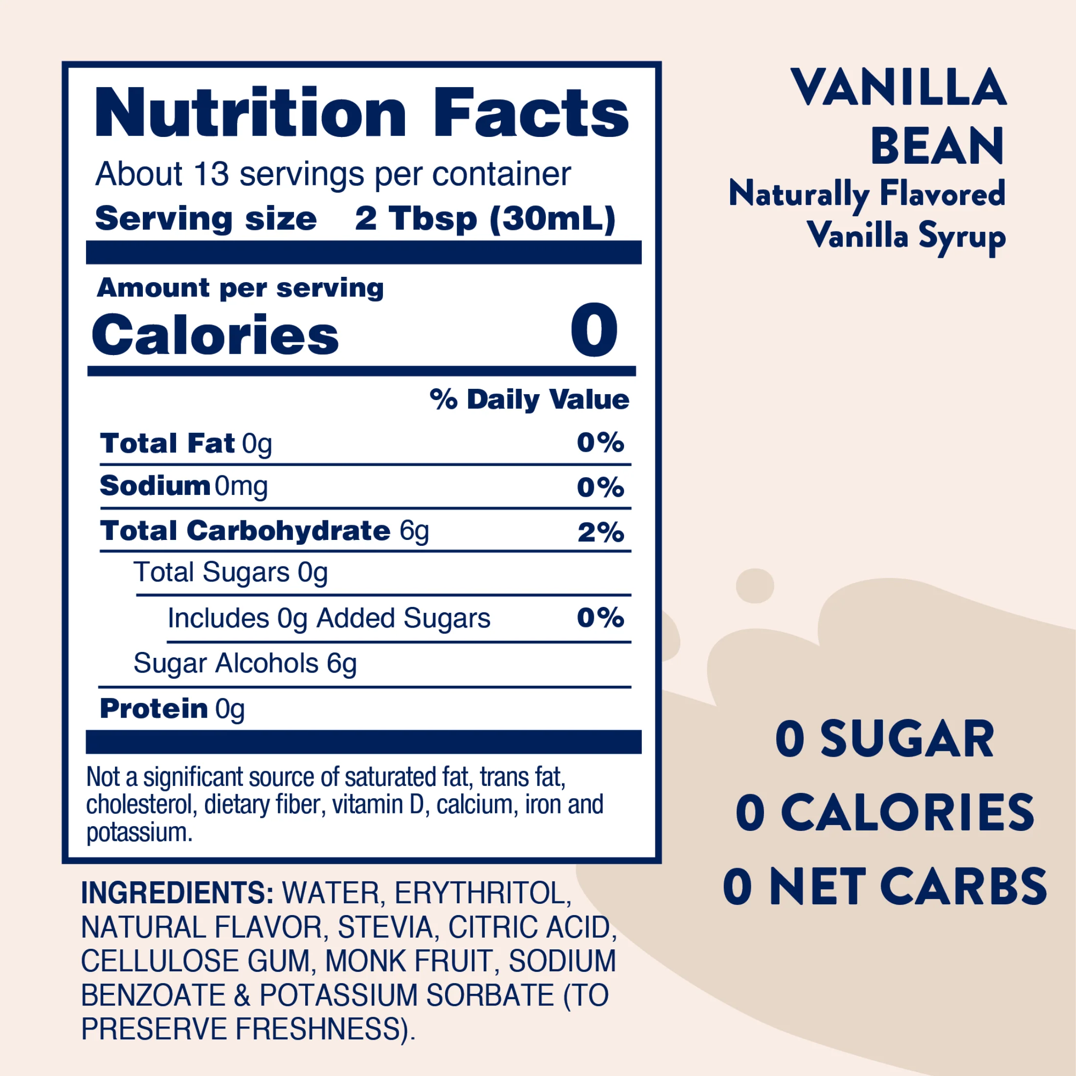 Naturally Sweetened Vanilla Bean Syrup - 375ml - Image 6
