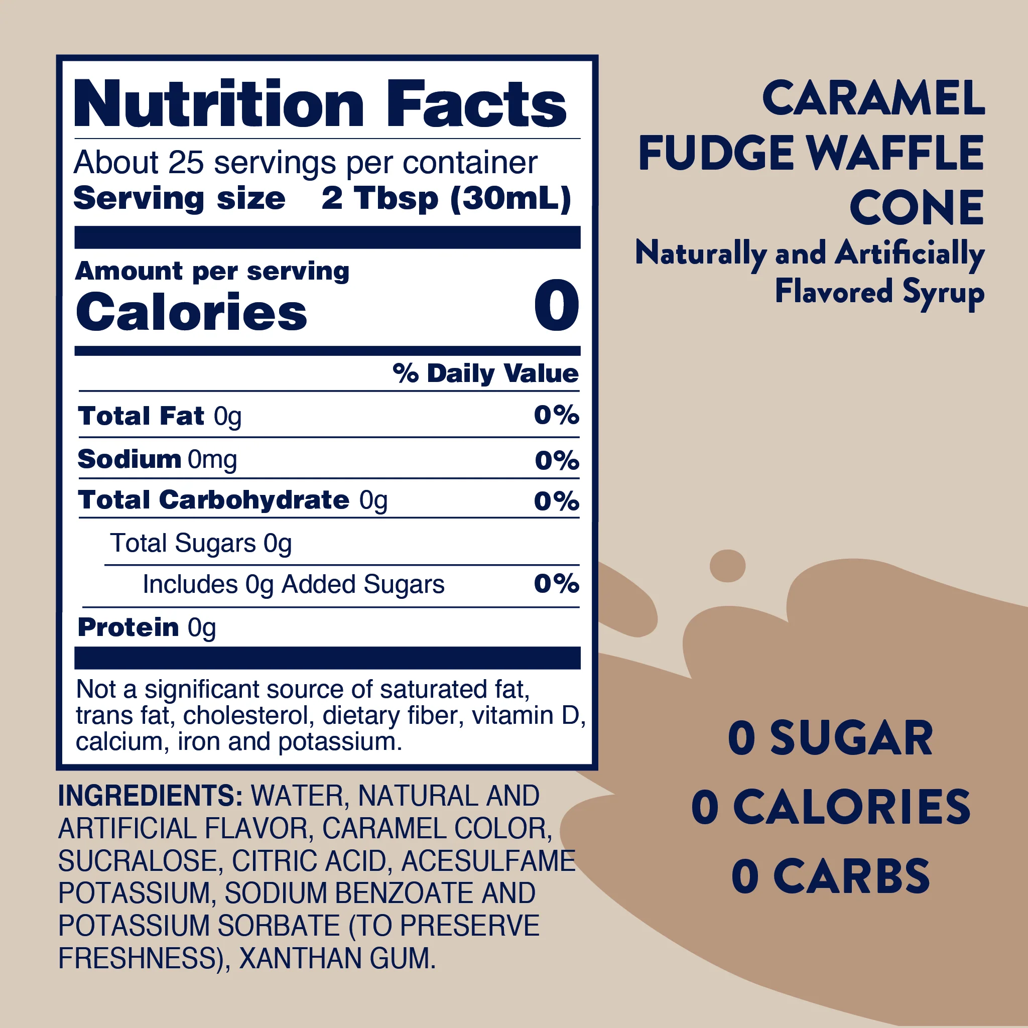 Sugar Free Caramel Fudge Waffle Cone Syrup - Image 5